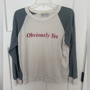 Wildfox obviously, yes long sleeve